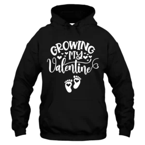 Growing My Valentine's Day Hoodie - Black