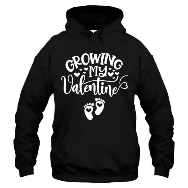 Growing My Valentine's Day Hoodie - Black