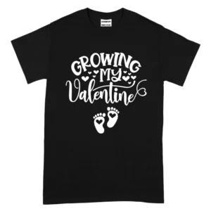 Growing My Valentine's Day TShirt - Black