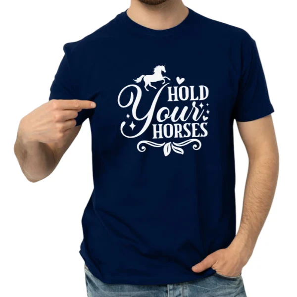 Hold Your Horses TShirt - Navy