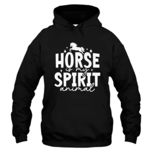 Horse Is My Spirit Animal Hoodie - Black