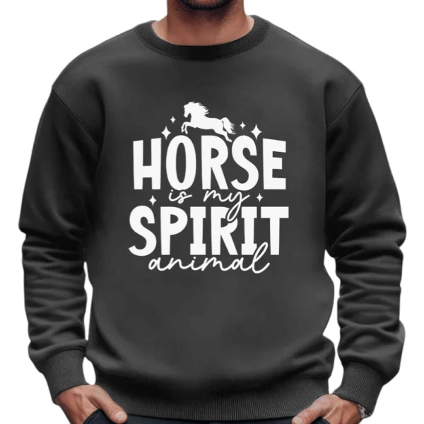 Horse Is My Spirit Animal Sweatshirt - Dark Grey