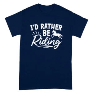 I'd Rather Be Riding TShirt - Navy