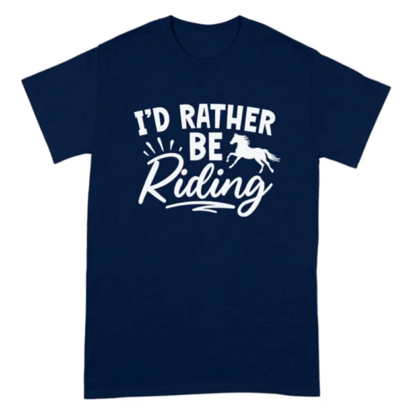 I'd Rather Be Riding TShirt - Navy