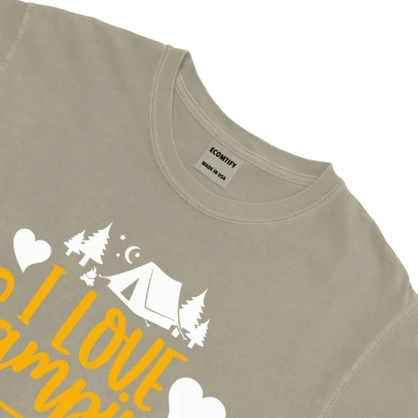 I Love Camping Unisex Comfort Colors T-shirts - Sand