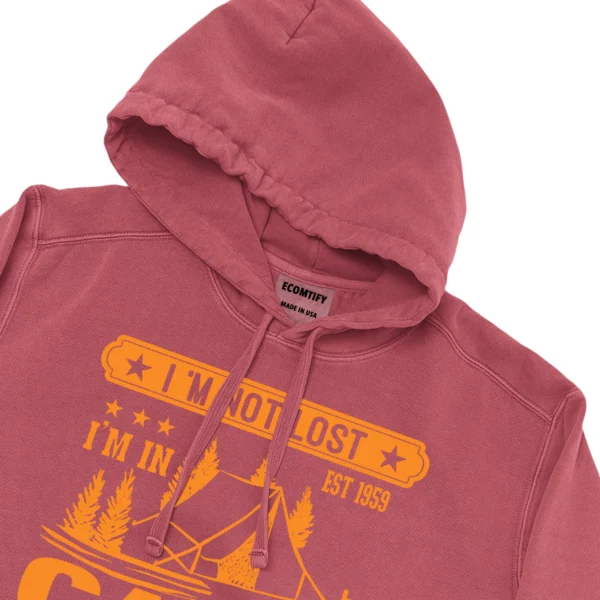 I'm Not Lost I'm In Camping Unisex Comfort Colors Hooded Sweatshirt