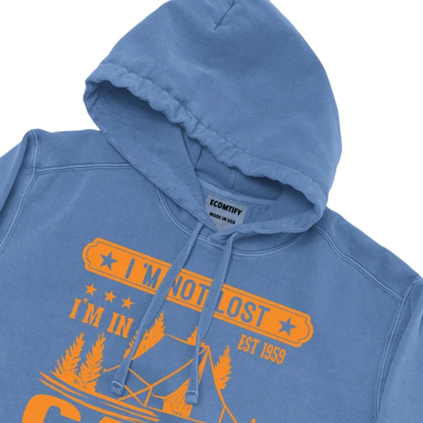 I'm Not Lost I'm In Camping Unisex Comfort Colors Hooded Sweatshirt