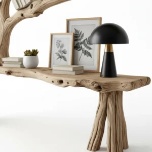 Handcrafted Console Table with Tree Branch Legs – Natural Barn & Pallet Wood2