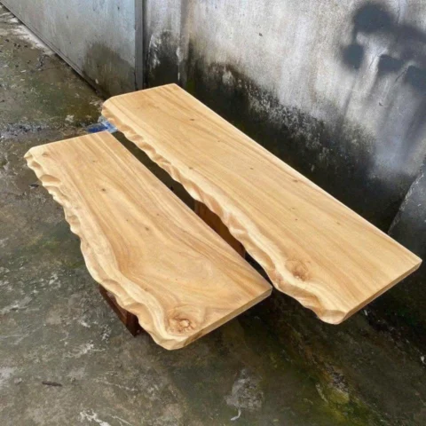 Handcrafted Floating Desk and Wall Shelf Set2