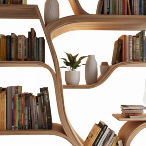 Handcrafted Tree Branch Bookshelf – Handmade Farmhouse Tree Branch Bookshelf2