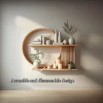 Handmade Full Round Wood Wall Shelf - Modern Rustic Floating Shelf with Slatted Detail