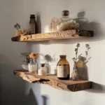 Live Edge Floating Shelf for Kitchen, Bath, or Living Room