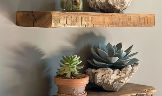 Live Edge Floating Shelf for Kitchen, Bath, or Living Room5