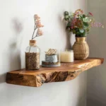 Long Floating Shelf Handcrafted Art for Your Walls