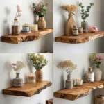 Long Floating Shelf Handcrafted Art for Your Walls