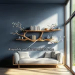 Rustic Tree Branch Wall Bookshelf - Handmade Nature Inspired Storage for Living Room or Bedroom