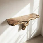 Sculptural Live Edge Branch Floating Shelf - Upcycled Natural Art