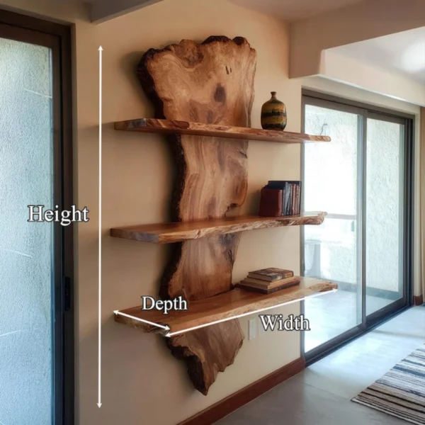 Set Floating Shelf Solid Wood Handmade