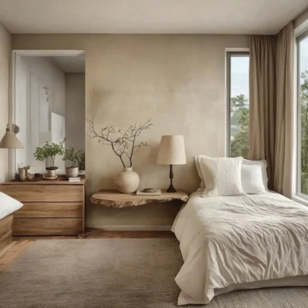 Wood Floating Shelf Wall Mounted Rustic Bedside Natural Live Edge Including Bracket