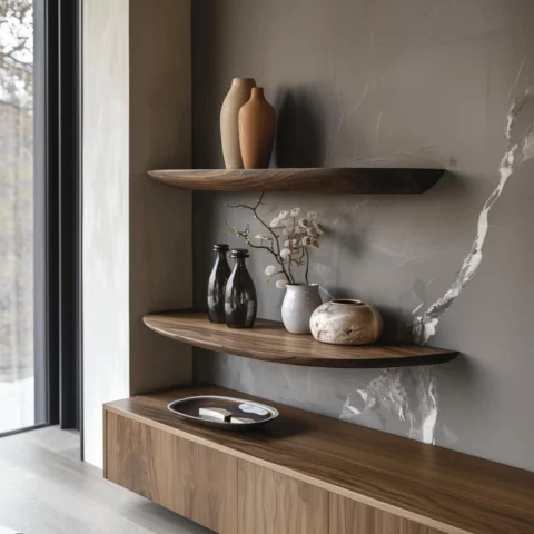 Handmade Floating Hardwood Shelf - Sleek Floating Shelf System for Home Decor