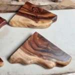 Live-Edge Corner Floating Shelves – Handcrafted Solid Monkey Pod